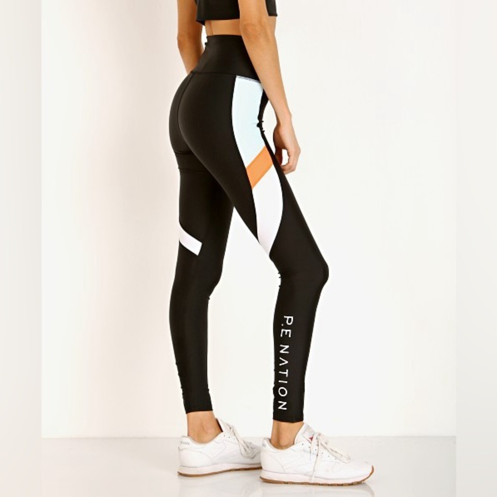 BNWT | PE NATION | Star Force Legging | Black and Mint | Size XS